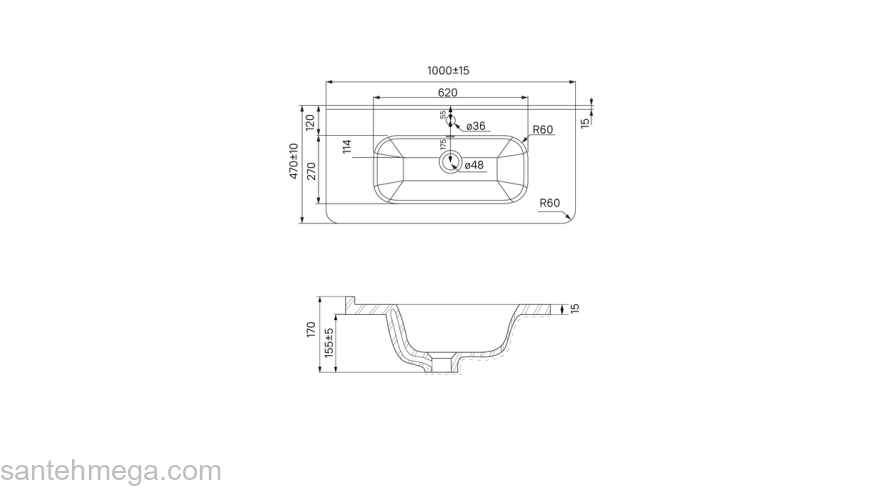 Тумба напольная с умывальником белая 100 см Brick IDDIS BRI10WFi95K. Фото