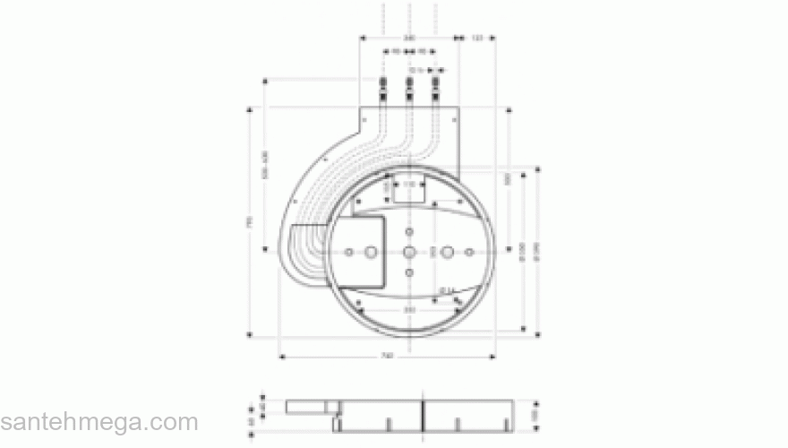 Скрытая часть для HANSGROHE Raindance Rainmaker 600 28412180. Фото