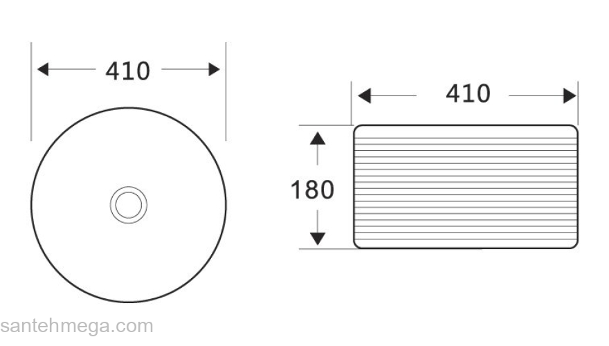 Раковина накладная BELBAGNO 41х41 BB1420. Фото