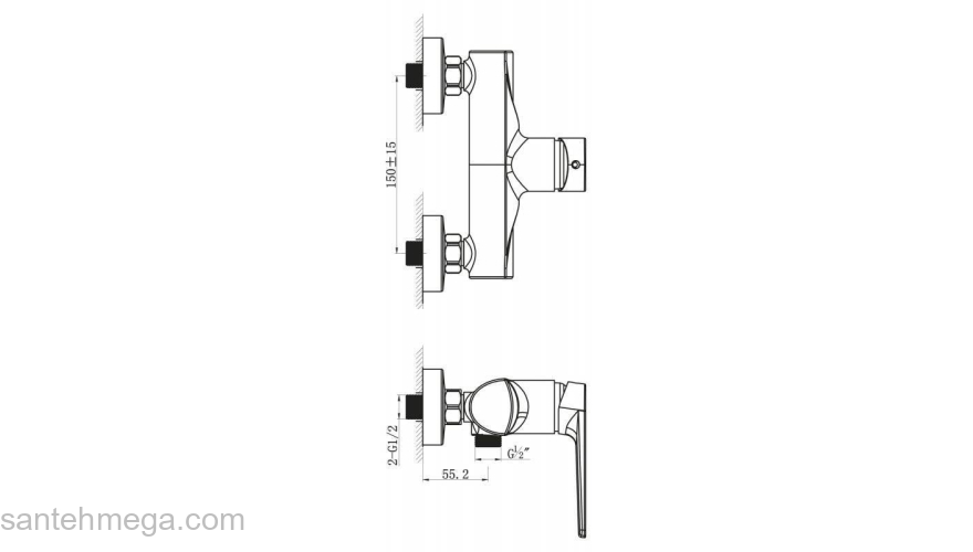 Смеситель для душа BELBAGNO Loyd LOY-ESDM-CRM. Фото