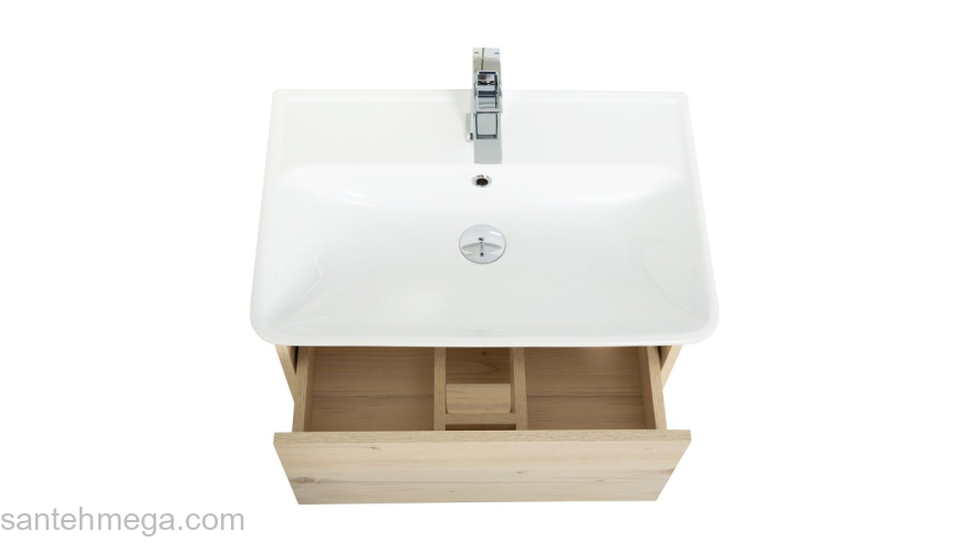 Тумба под раковину подвесная BELBAGNO NEON-500-1C-SO-PB Pino Bianco. Фото