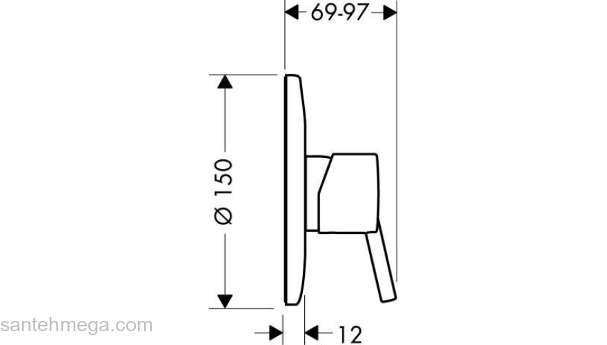 Смеситель для душа HANSGROHE Tails S 32635000. Фото