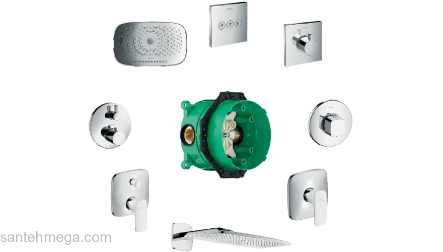 Скрытая часть смесителя Hansgrohe iBox Universal 01800180. Фото