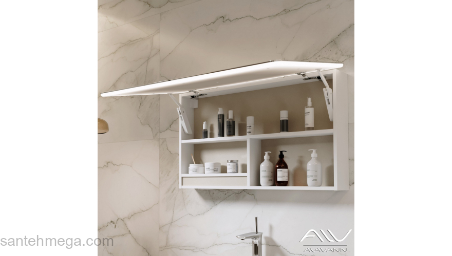 Зеркальный шкаф ALAVANN Laurel 100 Белый