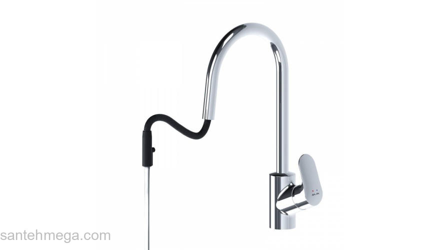 Смеситель для кухни с вытяжным изливом AM.PM Like F8012000. Фото