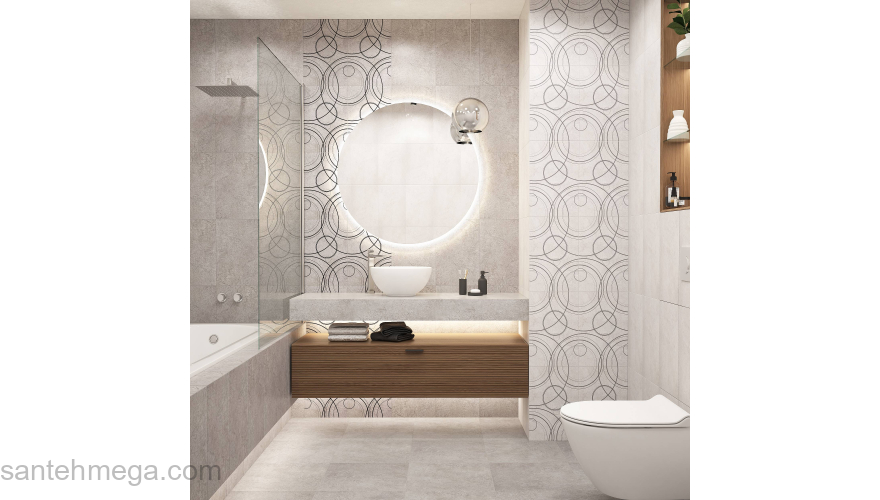 Керамин Керамический гранит Урбан 1 400х400 светло-серый. Фото