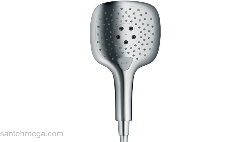 Ручной душ Hansgrohe Raindance Select E 150 3jet белый/хром 26550400. Фото