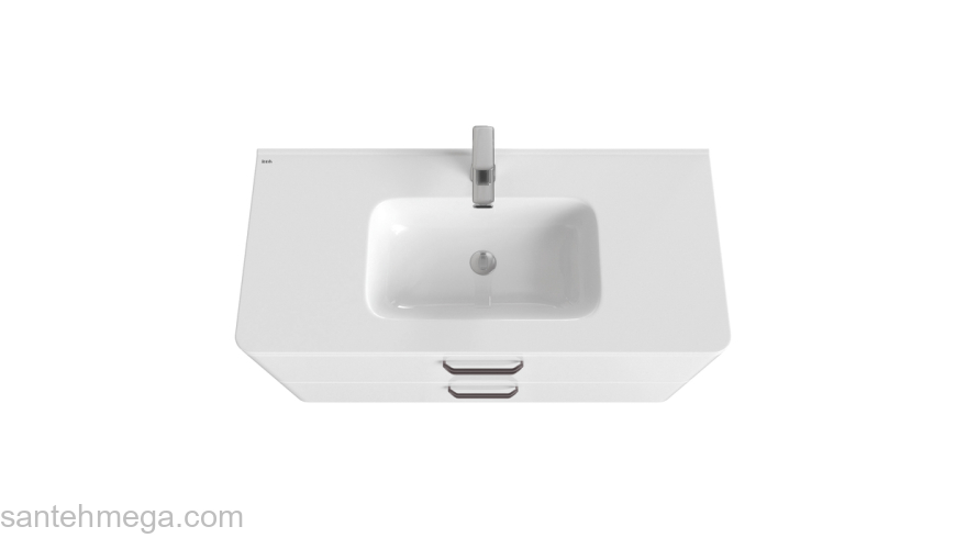 Тумба напольная с умывальником белая 100 см Brick IDDIS BRI10WFi95K. Фото