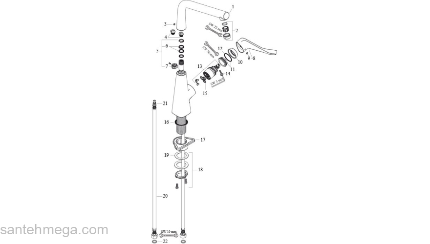 Смеситель для кухни Hansgrohe Metris сталь 14822800. Фото