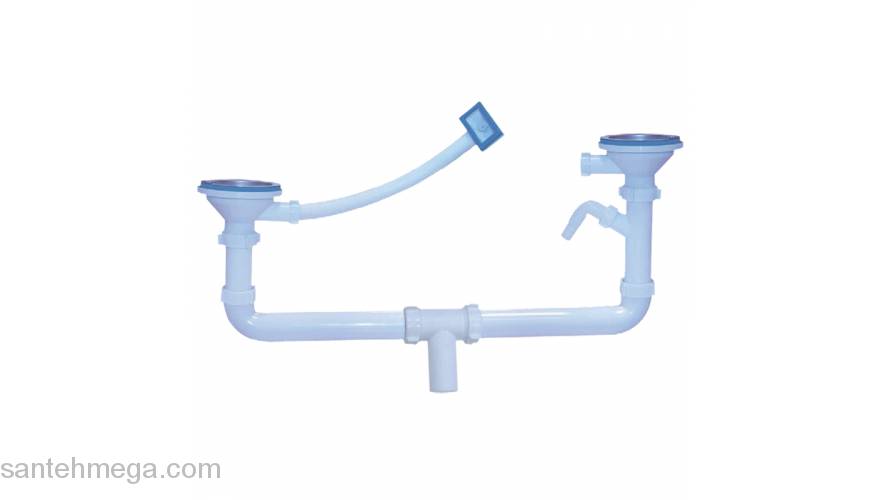 Выпуск для мойки на две чаши IDDIS 021UPS0i84. Фото