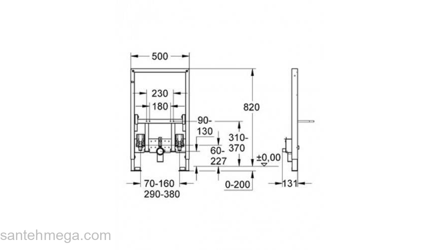 Инсталляция для биде GROHE Rapid SL 38543000. Фото