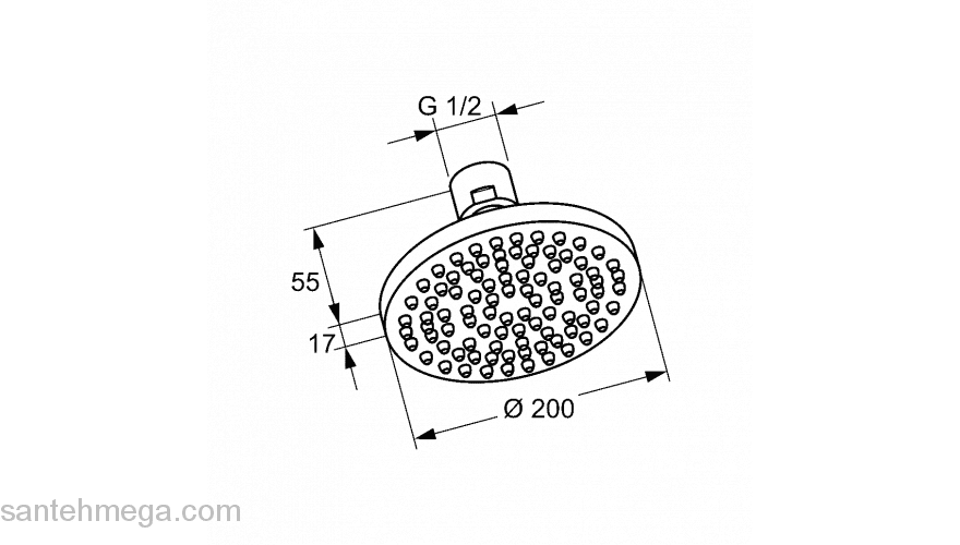 Верхний душ KLUDI A-Qa Eco 6652005-00. Фото