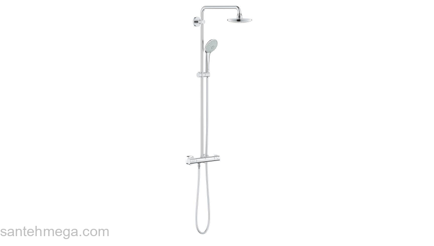 GROHE 26418000 Euphoria 180 E Душевая система с термостатом для душа без верхнего и ручного душей, эргономичные рукоятки. Фото