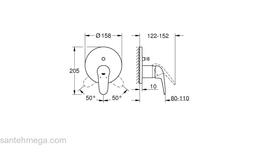 Смеситель для ванны GROHE 24047003 Eurostyle New, хром. Фото