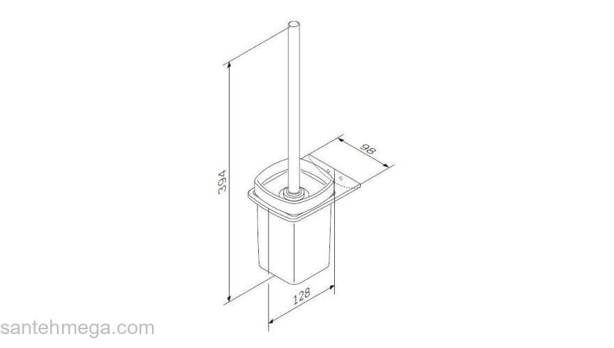 Стойка с туалетной щеткой, подвесная AM.PM Inspire 2.0 A50A33400 для ванной комнаты. Фото