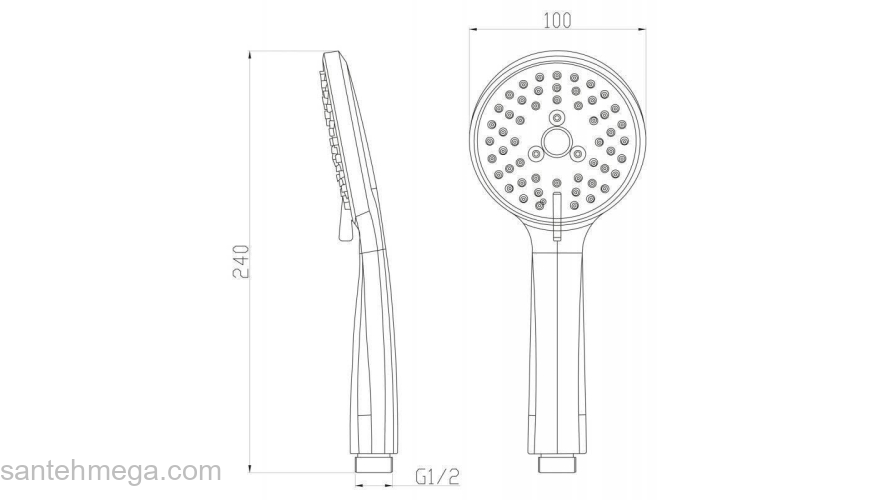 Ручной душ BELBAGNO Nova BB-D1C1. Фото