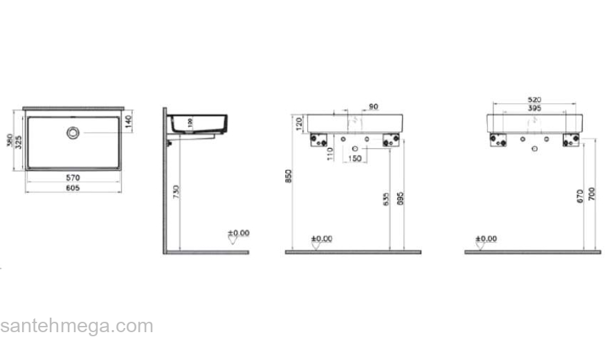 Раковина-чаша Vitra ArchiPlan 60х38 7404B003-0012. Фото