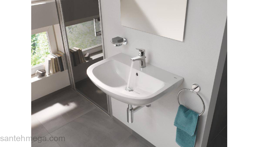 GROHE 23751000 BauFlow Смеситель для раковины со сливным гарнитуром, S-Size. Фото