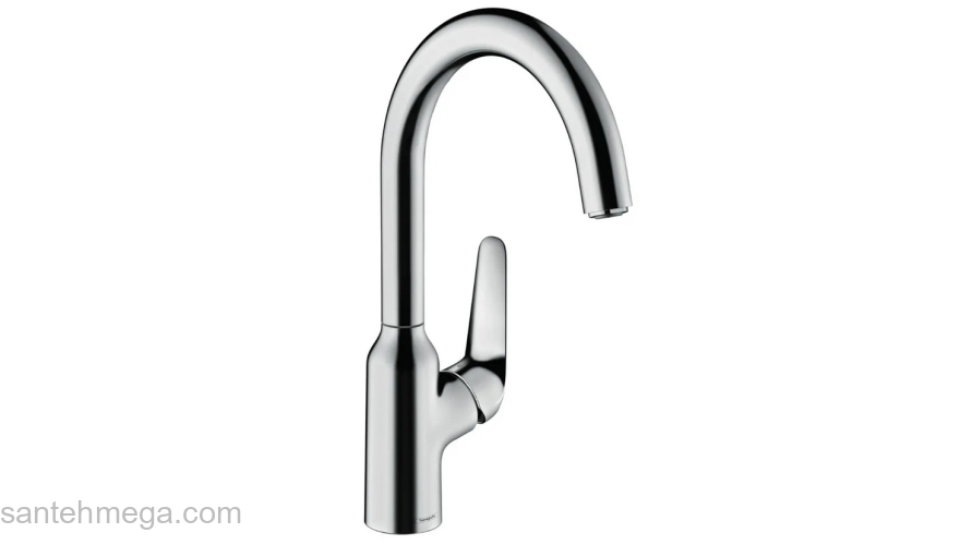 Кухонный смеситель однорычажный, 220, 1jet Hansgrohe 71802000, хром. Фото