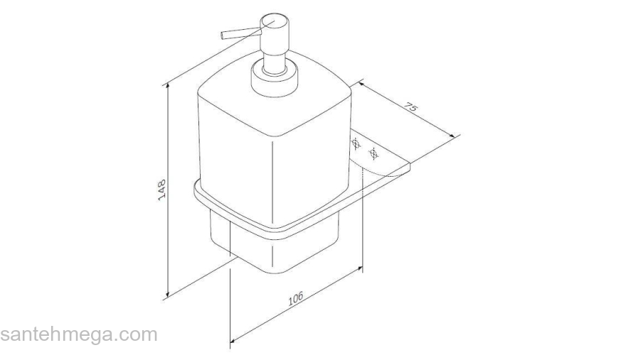 Стеклянный диспенсер для жидкого мыла с настенным держателем AM.PM Inspire 2.0 A50A36900 для ванной комнаты. Фото