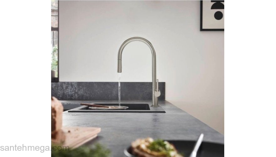 Смеситель для кухни с вытяжным душем Hansgrohe M54 Talis 210 72800000. Фото