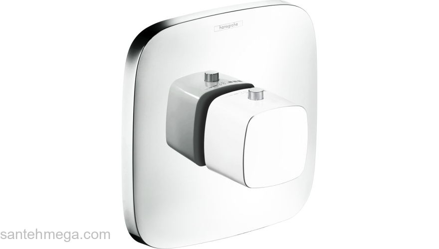 Термостат Hansgrohe PuraVida Highflow белый/хром 15772400. Фото