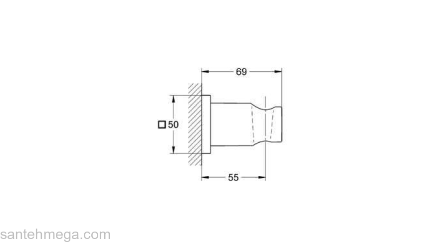 Настенный держатель для душа GROHE Rainshower 27075000. Фото