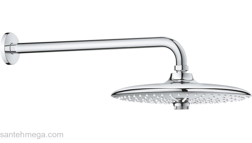 GROHE Верхний душ с душевым кронштейном 38 cм Grohe Euphoria 260 SmartControl 26459000 3 режима хром. Фото