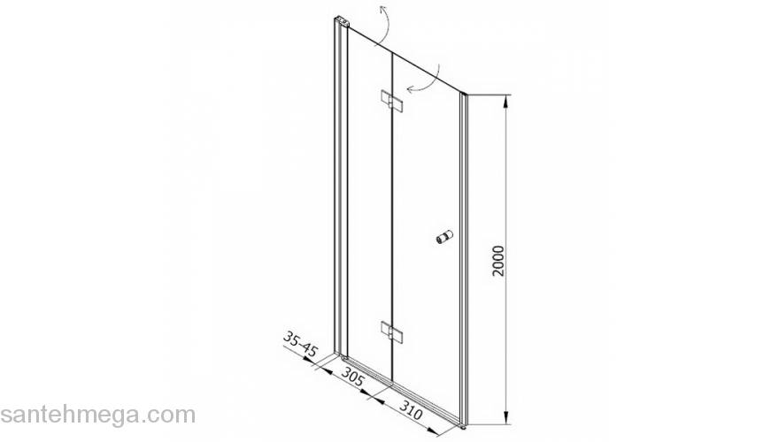 Душевая дверь KOLPA-SAN Terra Flat TV/S 70. Фото