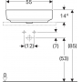 Раковина накладная GEBERIT VariForm 55х40 500.779.01.2. Фото