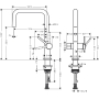 Кухонный смеситель однорычажный, U 220, с запорным вентилем, 1jet Hansgrohe 72807800, под сталь. Фото