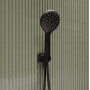 Душевая система скрытого монтажа с тропическим душем и ручным душем черный матовый Ray IDDIS RAYBL02i67. Фото