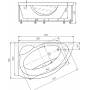 Ванна АКВАТЕК Аякс 170х110 с гидромассажем. Фото