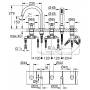 GROHE 19923003 Atrio New Комлект для ванны на 5 отверстий (смеситель двухвентильный, круглый излив, крестообразные ручки, ручной душ, переключатель), может быть использован с 29 037 001. Фото