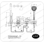Врезной смеситель для ванны GNT TonleSap-75. Фото