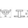 Крючок двойной RAVAK CR 100.00 X07P186 для ванной комнаты. Фото