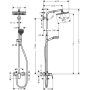 Душевая система Hansgrohe Crometta E 240 1jet Showerpipe 27284000. Фото