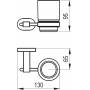 Держатель со стаканом RAVAK CR 210.00 X07P188 для ванной комнаты. Фото