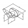 Двойной крючок для полотенец AM.PM Sense A7435600 для ванной комнаты. Фото