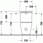 Унитаз напольный под бачок DURAVIT D-Neo Rimless 2002090000. Фото