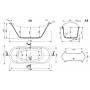Ванна из литьевого мрамора ЭСТЕТ Скарлетт 180х77. Фото