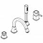 GROHE 19936AL0 Grandera Смеситель однорычажный для ванны на 4 отвесртия GROHE 19936AL0 Grandera Смеситель однорычажный для ванны на 4 отвесртия. Фото