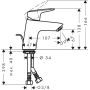 Смеситель для раковины Hansgrohe Logis 71077000. Фото