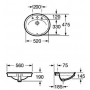 Раковина встраиваемая ROCA Adora 56x47 327203000. Фото