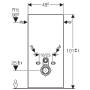 Модуль для подвесного унитаза GEBERIT Monolith Premium 131.021.SI.1. Фото