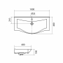 Раковина встраиваемая Santek Беверли 100х48 1.WH30.2.502. Фото