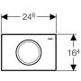 Смывная клавиша GEBERIT Delta 11 115.120.11.1. Фото
