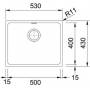 Кухонная мойка FRANKE Kubus KBG 210-53 бежевый 135.0339.245. Фото