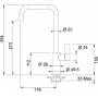 Смеситель для кухни FRANKE Elegance 115.0296.805. Фото