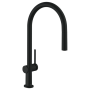Смеситель для кухни с вытяжным душем Hansgrohe Talis M54 72802670, черный матовый. Фото
